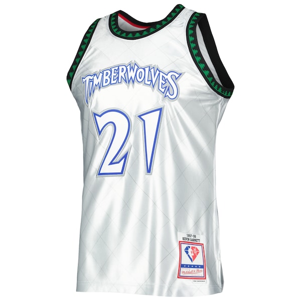 Kevin Garnett Minnesota Timberwolves 1997/98 Hardwood Classics 75th Anniversary Swingman Jersey - Platinum