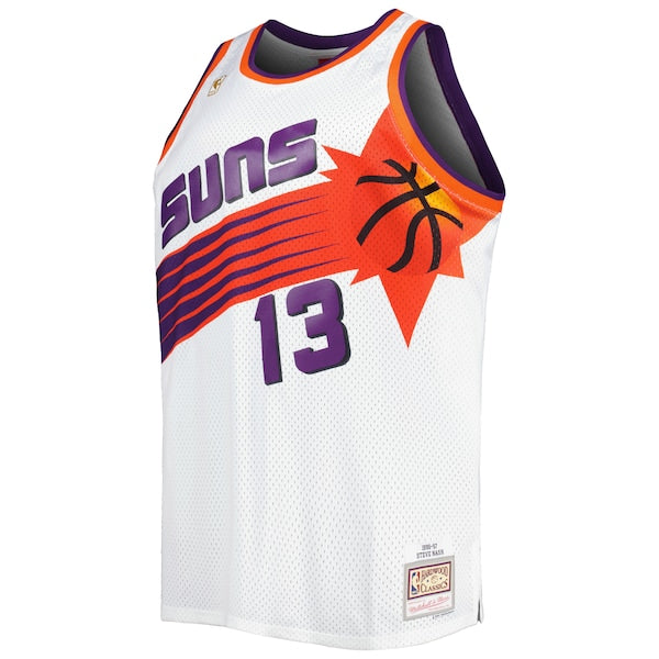 Steve Nash Phoenix Suns Big & Tall Hardwood Classics 1996/97 Swingman Jersey - White/Black