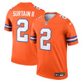 Patrick Surtain II Denver Broncos Nike Mile High Collection 1977 Throwback Player Legend Jersey - Orange