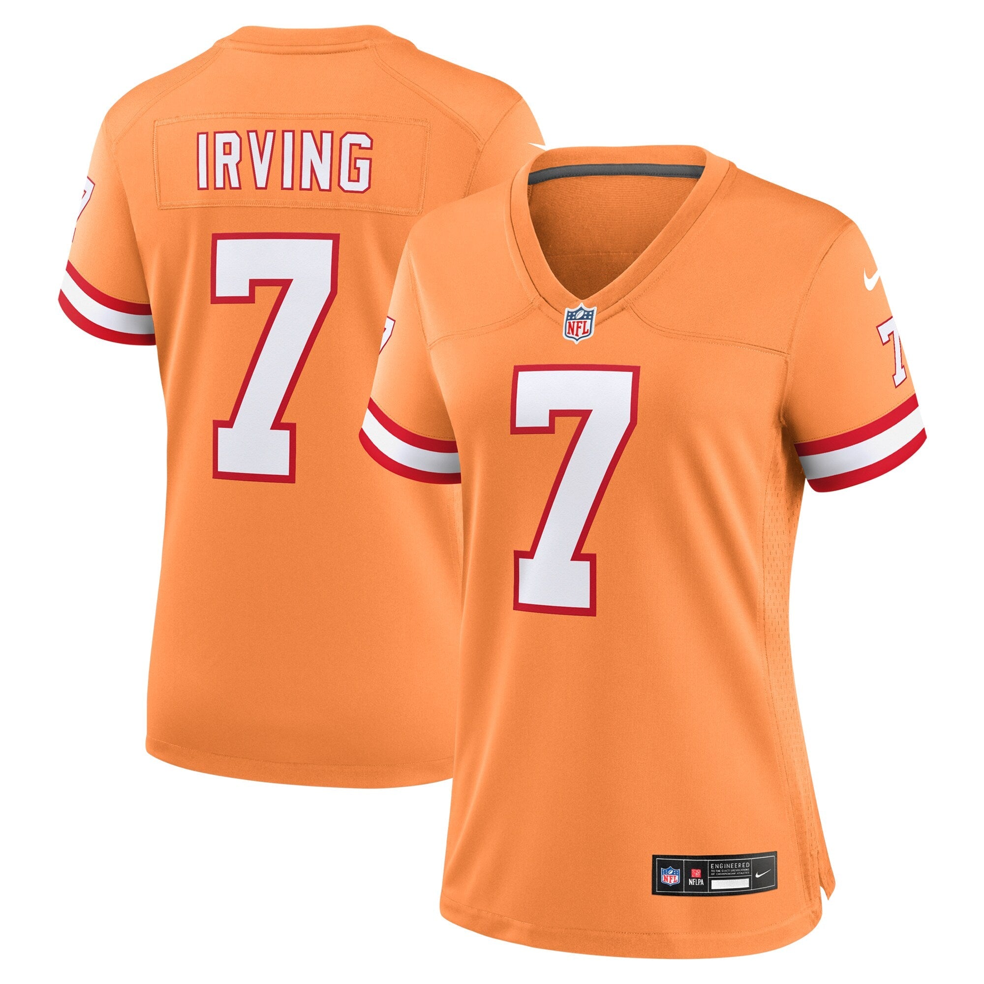 Bucky Irving '76 Tampa Bay Buccaneers Nike Women's  Game Jersey - White/Red/Orange