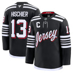 Nico Hischier New Jersey Devils  Alternate Premium Jersey - Black/Red/White