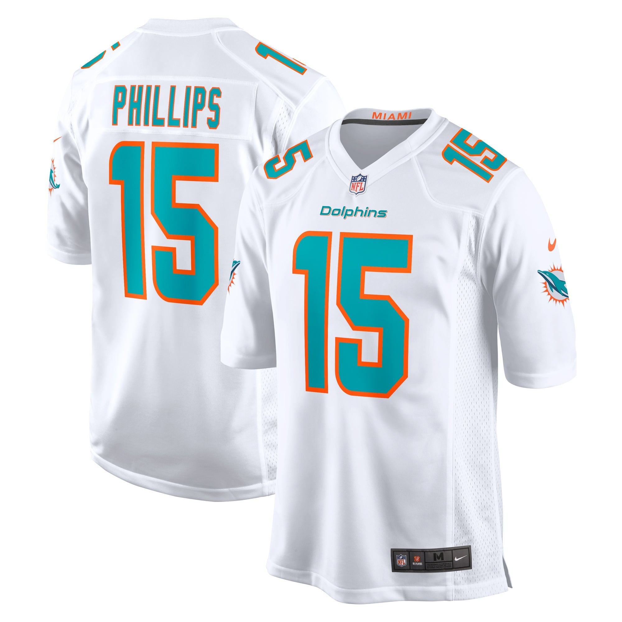 Jaelan Phillips Miami Dolphins Nike Game Player Jersey - Aqua/White