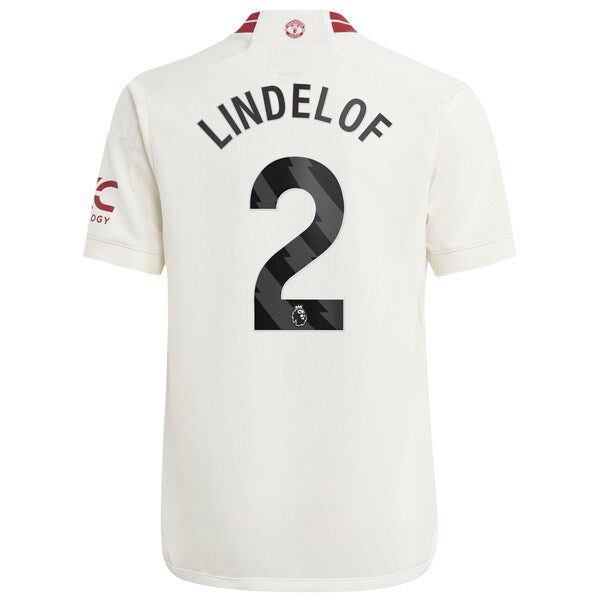 Victor Lindelof Manchester United adidas Youth 2023/24 Third Replica Player Jersey - White