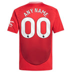 Manchester United adidas Youth 2024/25 Home Replica Custom Jersey - Red