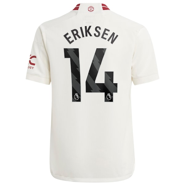 Christian Eriksen Manchester United adidas Youth 2023/24 Third Replica Player Jersey - White/Green