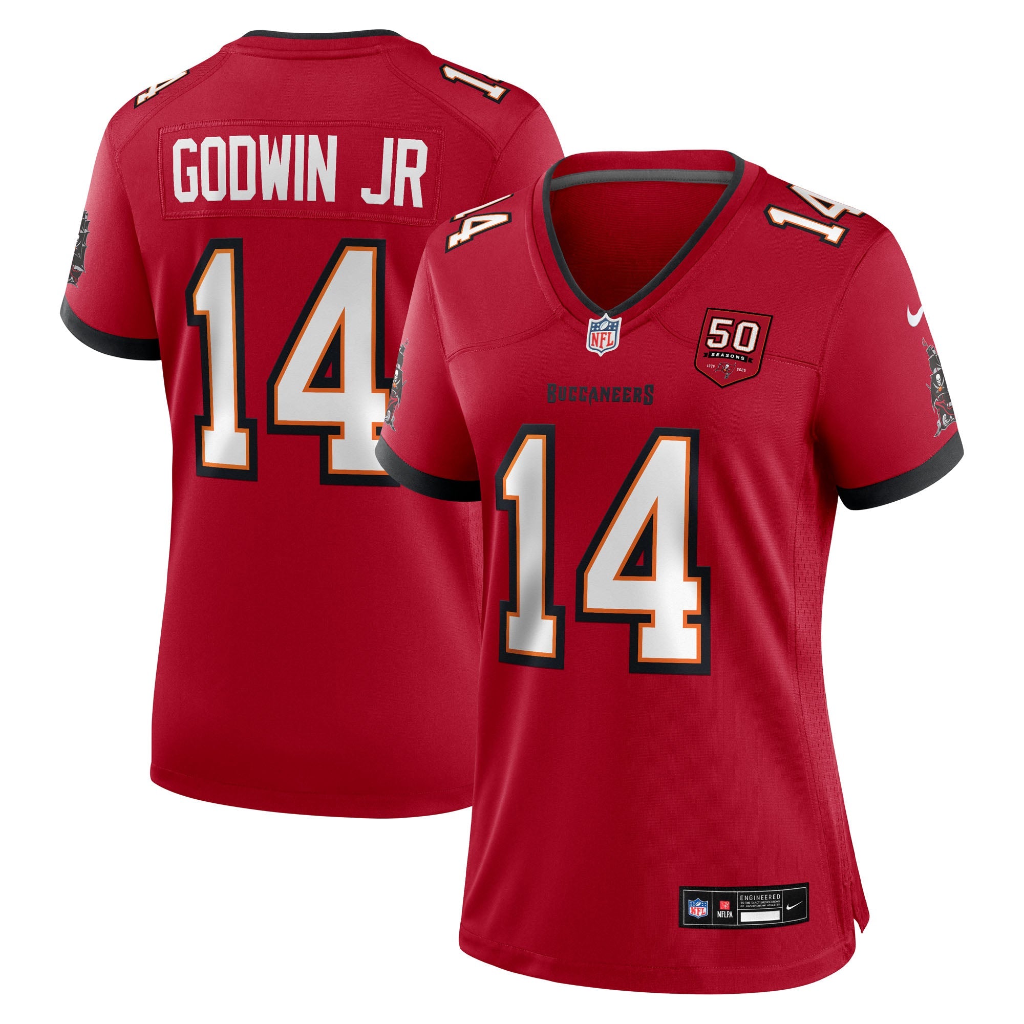 Chris Godwin Jr. '76 Tampa Bay Buccaneers Nike Women's 50th Season Game Jersey - White/Red