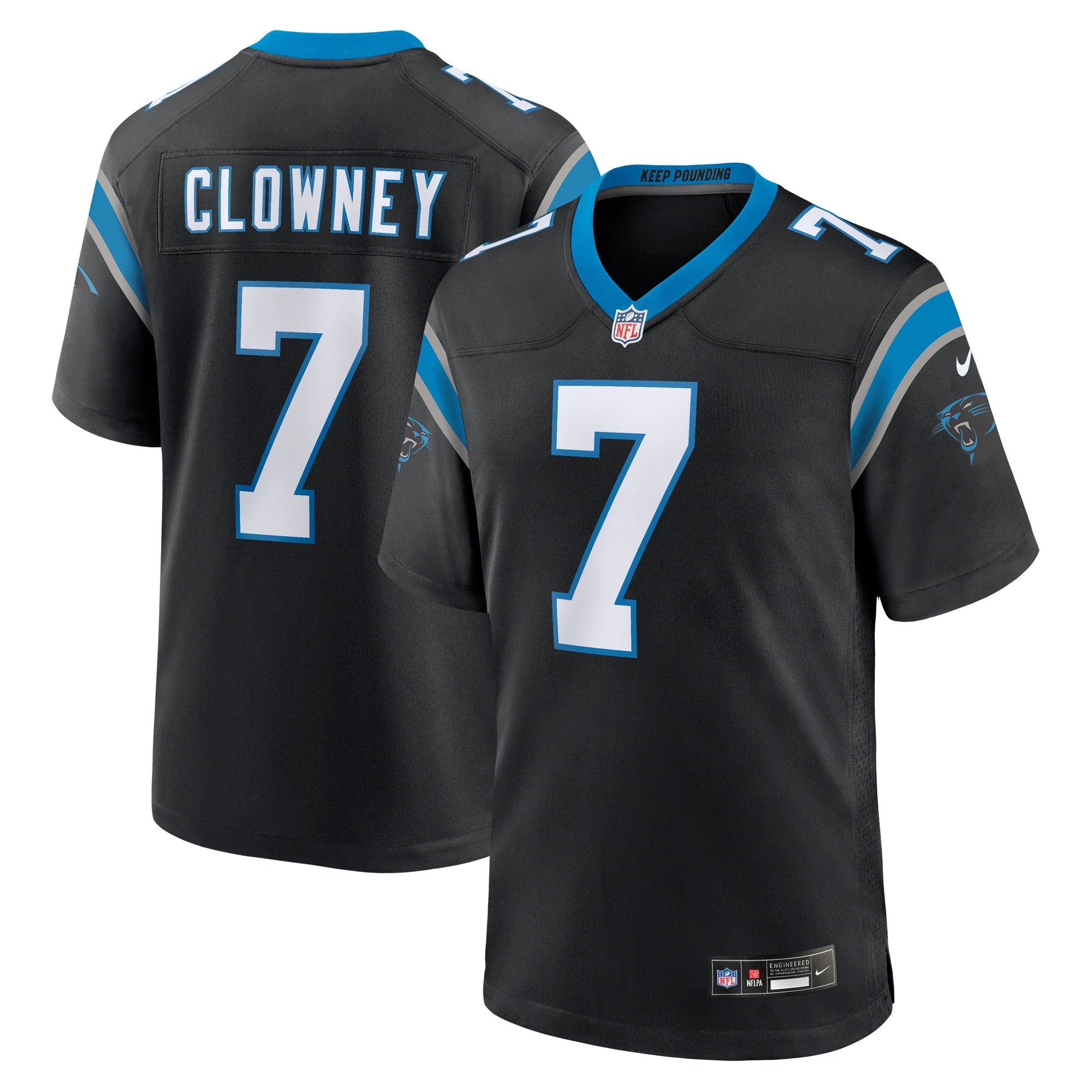 Jadeveon Clowney Carolina Panthers Nike  Alternate Game Jersey -  Blue/Black