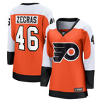 Trevor Zegras Philadelphia Flyers  Women's  Home Breakaway Jersey - Orange