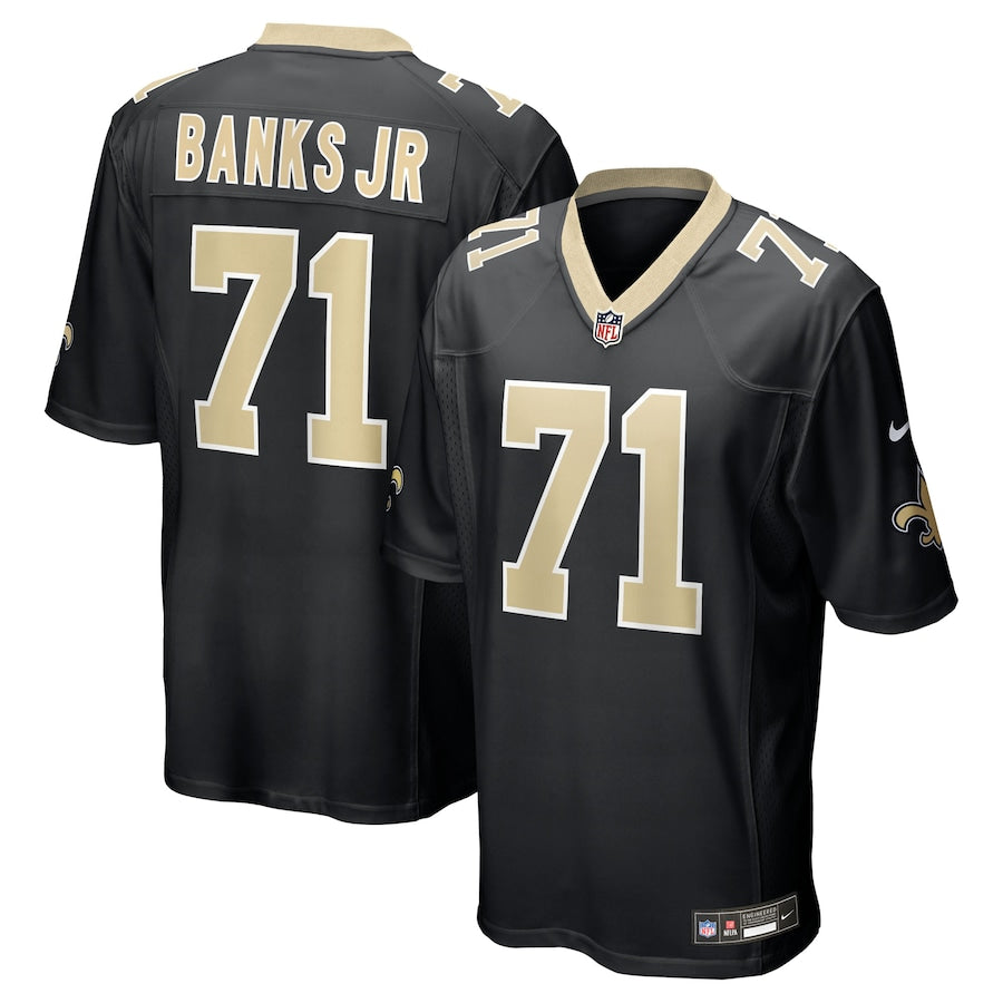 Kelvin Banks Jr. New Orleans Saints Nike 2025 NFL Draft First Round Pick  Game Jersey - Black