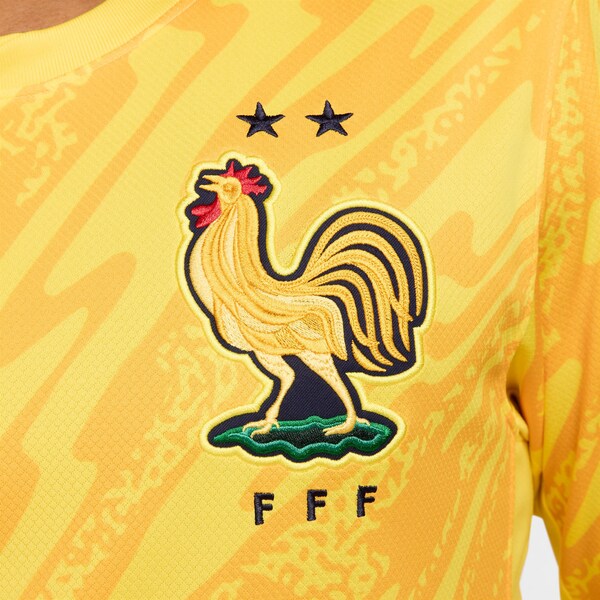 France National Team Nike 2024 Goalkeeper Replica Stadium Long Sleeve Jersey - Yellow