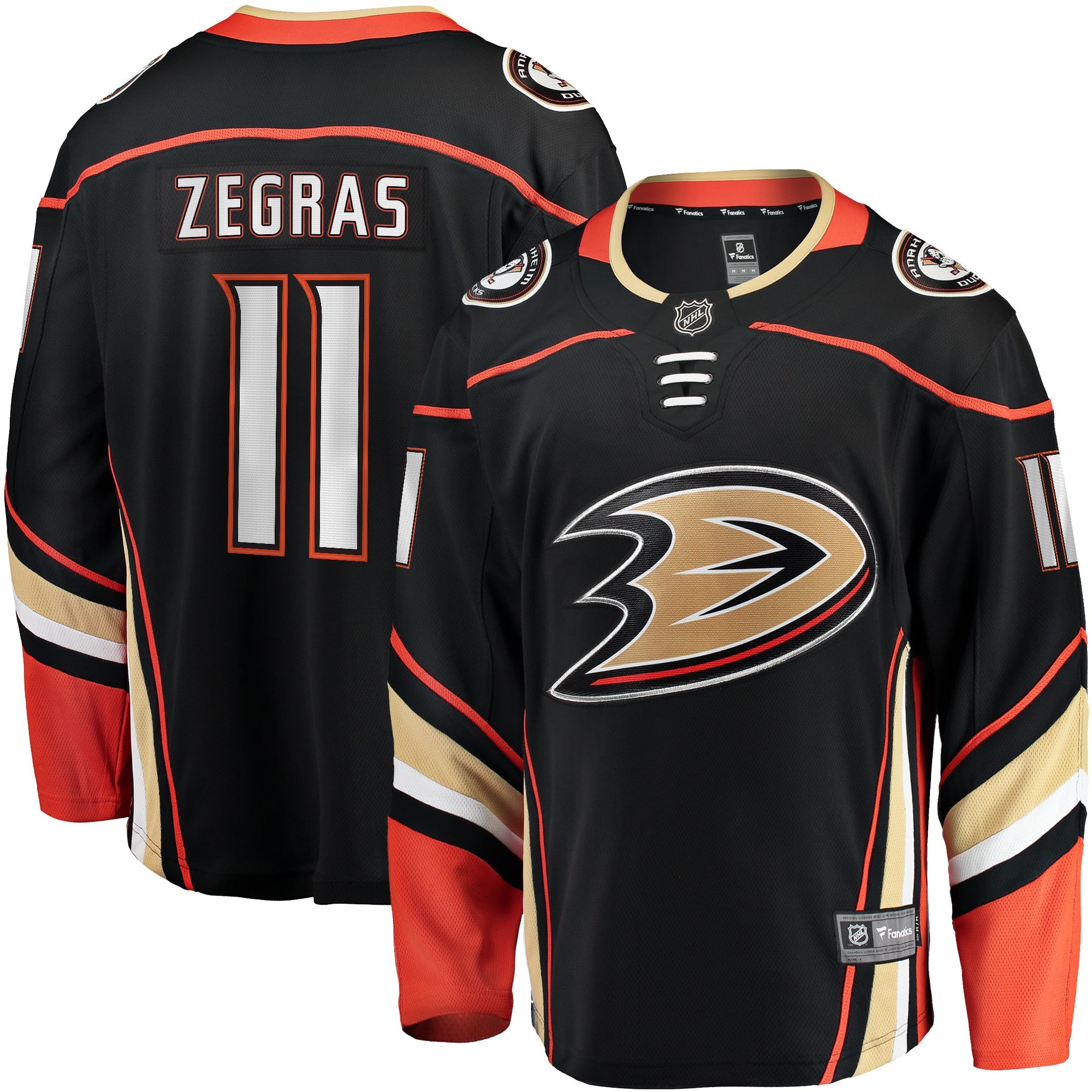 Trevor Zegras Anaheim Ducks  Home Premier Breakaway Player Jersey - Orange/Black