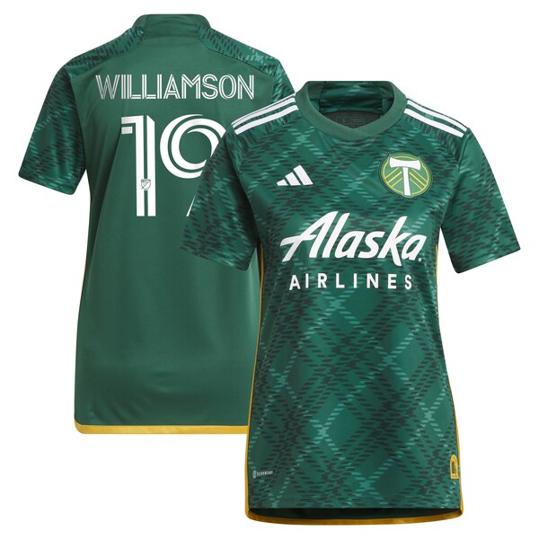 Eryk Williamson Portland Timbers adidas Women's 2024 Portland Plaid Kit Replica Jersey - Green
