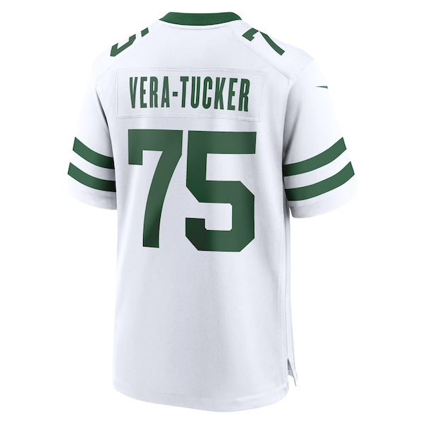 Alijah Vera-Tucker New York Jets Nike Legacy Player Game Jersey - White/Kelly Green