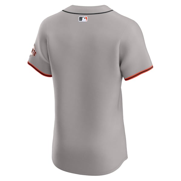 San Francisco Giants Nike Road Vapor Premier Elite Patch Jersey - Gray