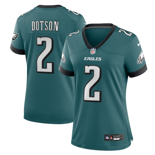 Jahan Dotson Philadelphia Eagles Nike Women's Team Game Jersey - Midnight Green