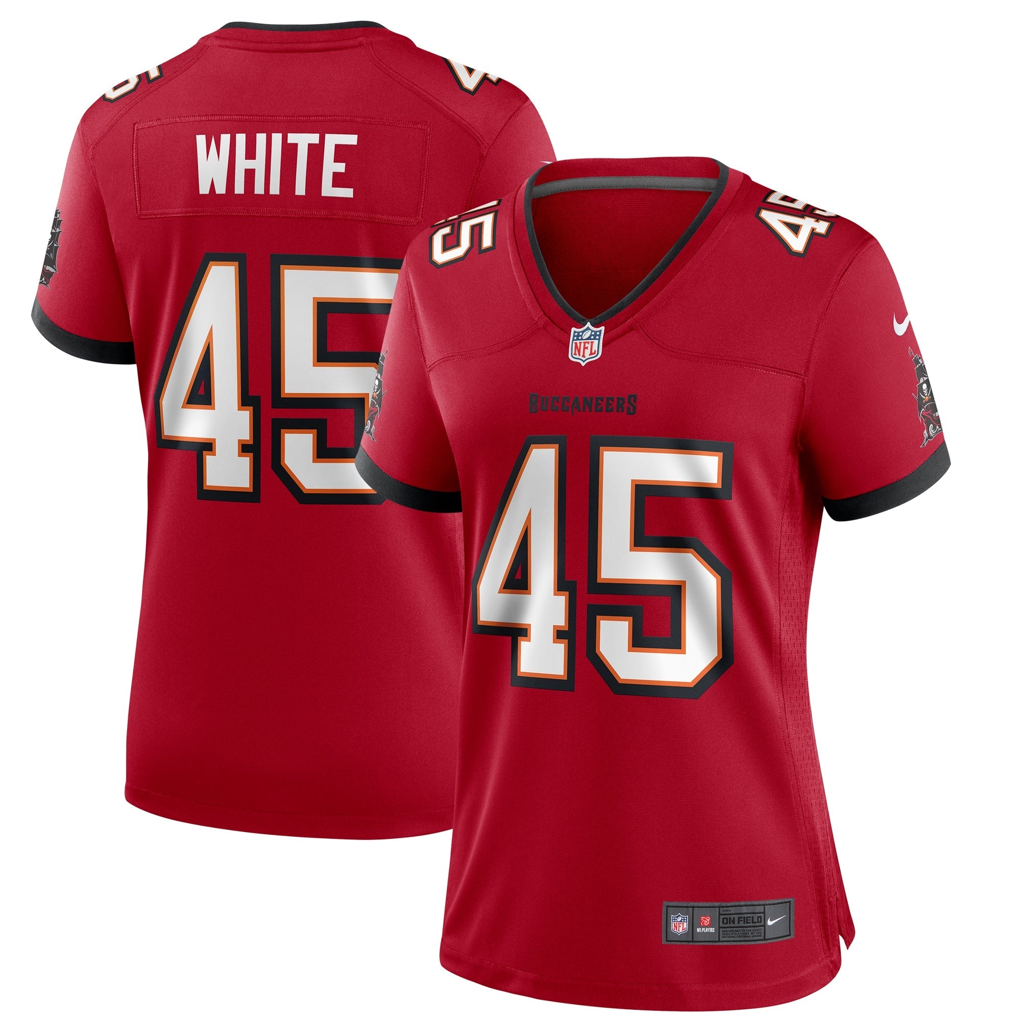 Devin White Tampa Bay Buccaneers Nike Women's Game Jersey - White/Pewter/Red