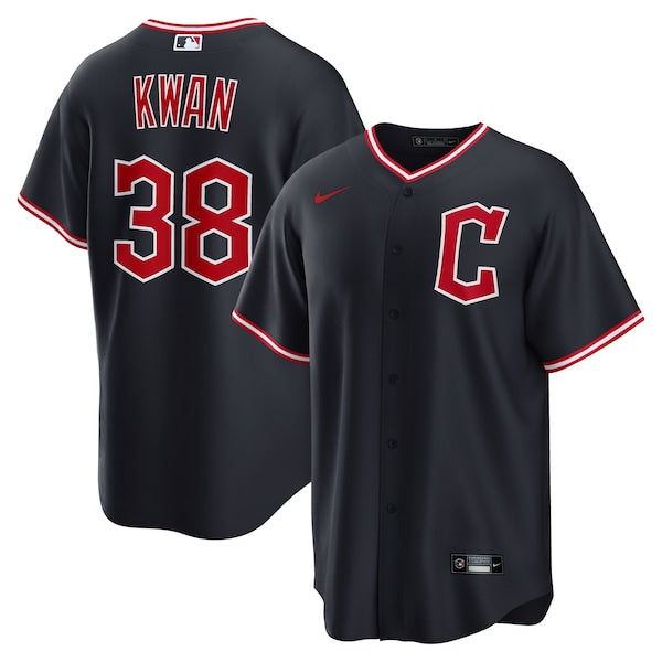 Steven Kwan Cleveland Guardians Nike Alternate Replica Jersey - Navy