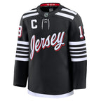 Nico Hischier New Jersey Devils  Alternate Premium Jersey - Black/Red/White
