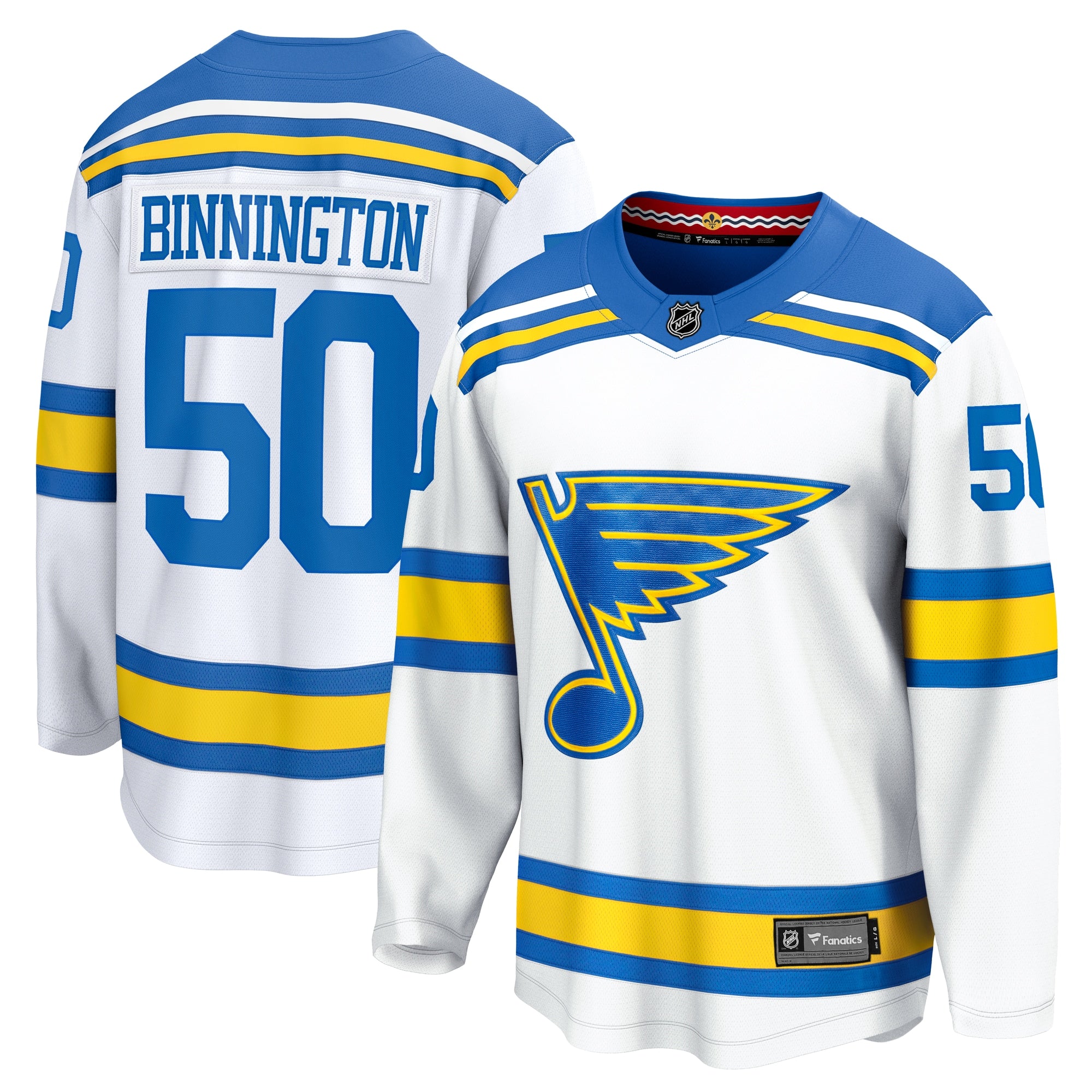 Jordan Binnington St. Louis Blues  Breakaway Jersey - Royal/White/Blue