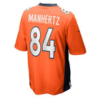 Chris Manhertz Denver Broncos Nike Game Player Jersey - Orange