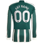 Manchester United adidas 2023/24 Away Long Sleeve Replica Custom Jersey - Green