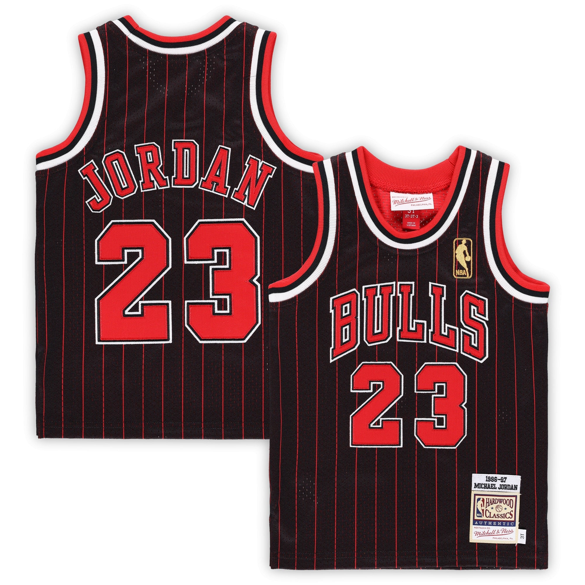 Michael Jordan Chicago Bulls Toddler 1997/98 Hardwood Classics Authentic Jersey - White/Black/Red