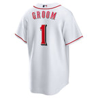 Cincinnati Reds Nike #1 Groom Home Replica Jersey - White