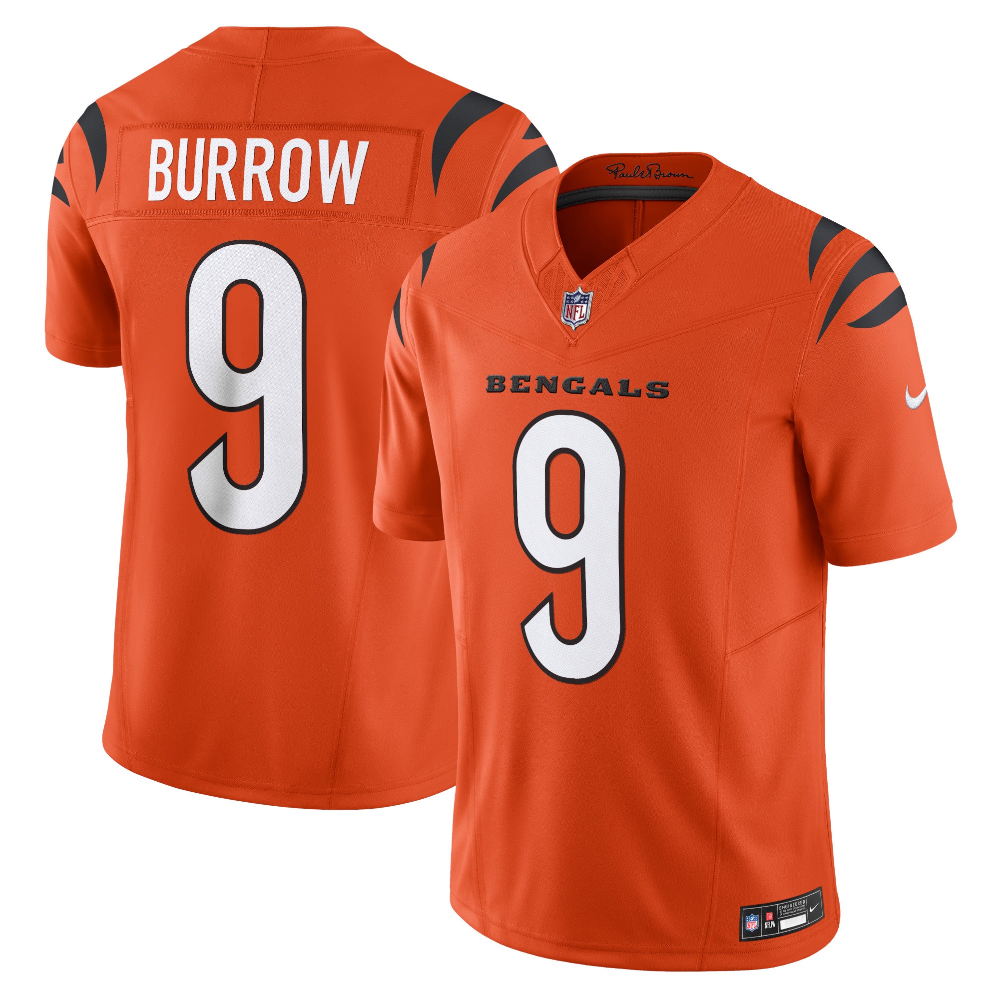 Joe Burrow Cincinnati Bengals Nike Vapor F.U.S.E. Limited Jersey - Black/White/Orange