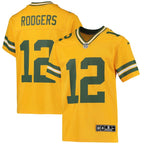 Aaron Rodgers Green Bay Packers Nike Youth Inverted Team Game Jersey - Gold
