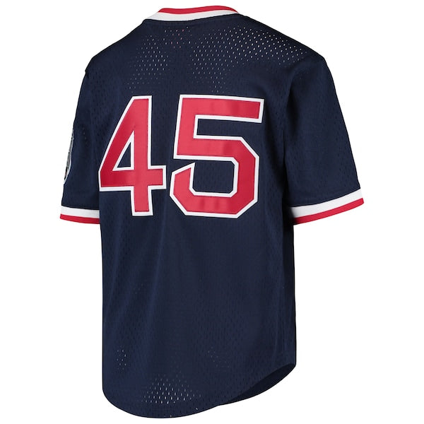 Pedro Martinez Boston Red Sox Youth Cooperstown Collection Mesh Batting Practice Jersey - Navy