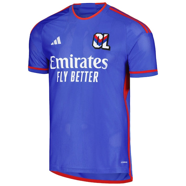 Olympique Lyonnais adidas 2023/24 Away Replica Jersey - Blue