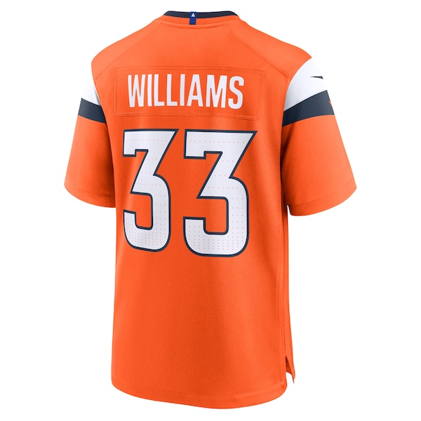 Javonte Williams Denver Broncos Nike Game Jersey - Orange