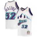 Karl Malone Utah Jazz 1996/97 Hardwood Classics Swingman Jersey - White
