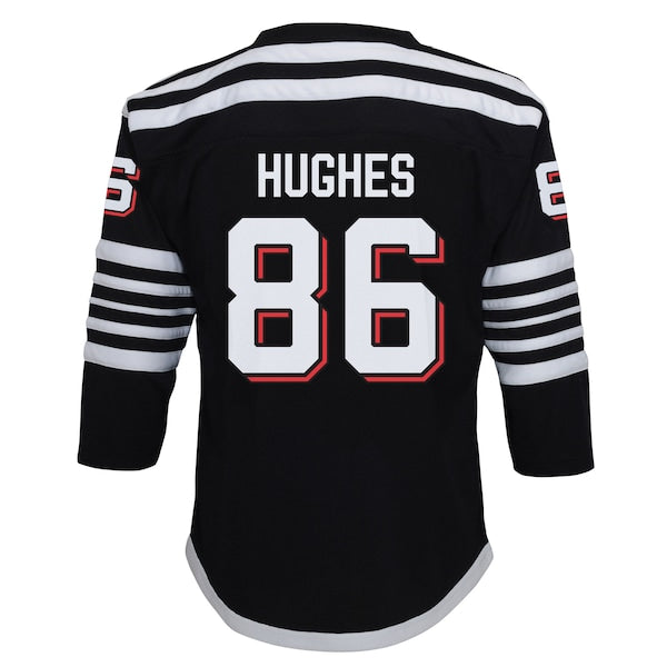 Jack Hughes New Jersey Devils Youth Alternate Replica Player Jersey - Black/Red