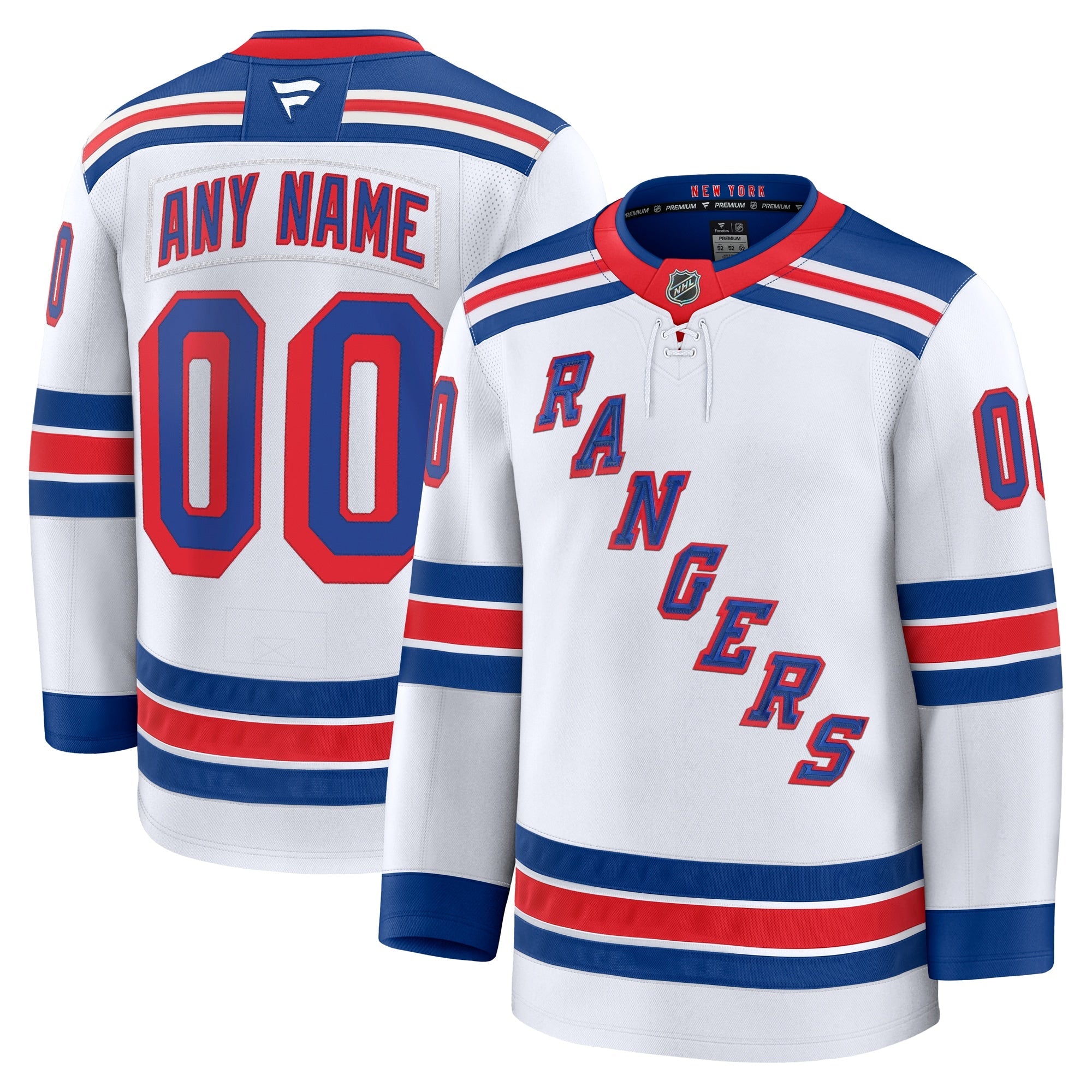 New York Rangers  Home Premium Custom Jersey - Royal/Navy/White