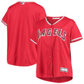 Los Angeles Angels Women's Plus Size Alternate Replica Team Jersey - Red