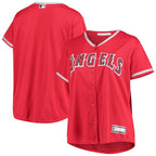 Los Angeles Angels Women's Plus Size Alternate Replica Team Jersey - Red