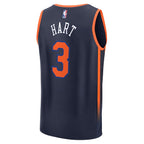 Josh Hart New York Knicks  Fast Break Replica Player Jersey - Statement Edition - Navy