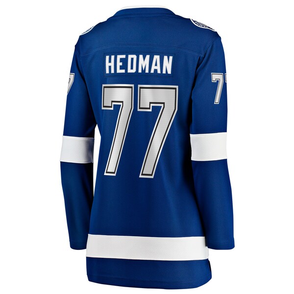 Victor Hedman Tampa Bay Lightning  Women's Home Captain Patch Breakaway Jersey - Blue
