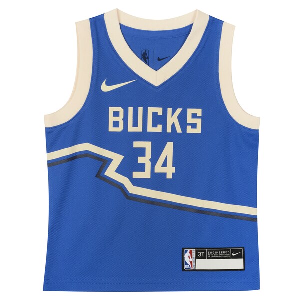 Giannis Antetokounmpo Milwaukee Bucks Nike Toddler 2024/25 Swingman Player Jersey - City Edition - Royal