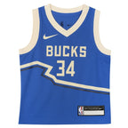 Giannis Antetokounmpo Milwaukee Bucks Nike Toddler 2024/25 Swingman Player Jersey - City Edition - Royal