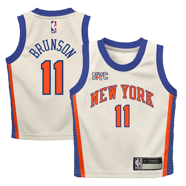 Jalen Brunson New York Knicks Nike Infant 2025/26 City Edition Swingman Jersey - Cream