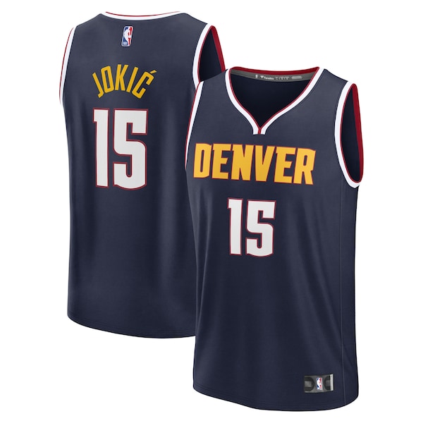 Nikola Jokic Denver Nuggets  Youth Fast Break Replica Player Jersey - Icon Edition - Navy