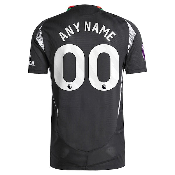 Arsenal adidas 2024/25 Away Authentic Custom Jersey - Black