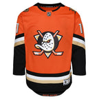 Trevor Zegras Anaheim Ducks Youth Premier Player Jersey - Orange/Black