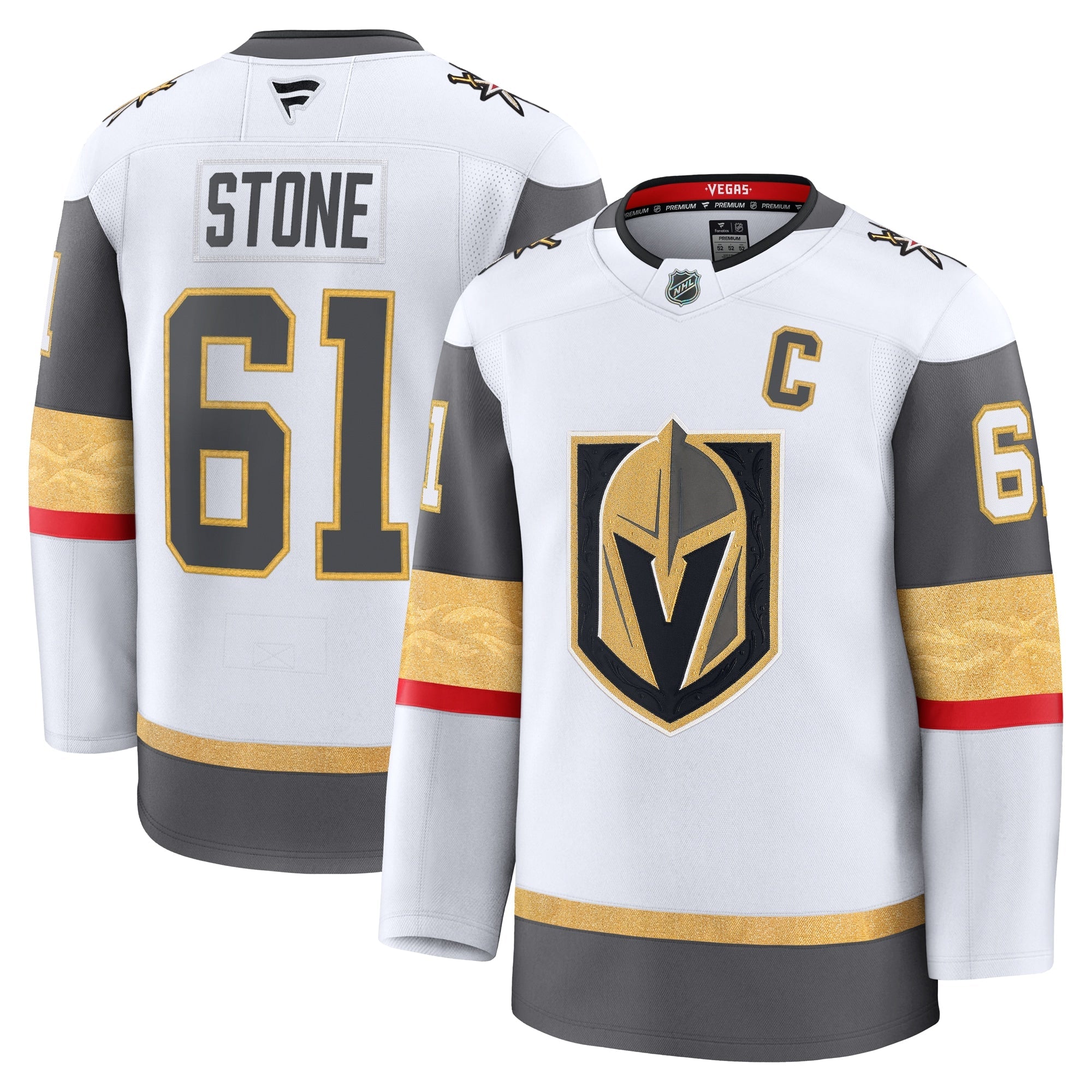 Mark Stone Vegas Golden Knights  Home Premium Jersey - Gold/White/Gray