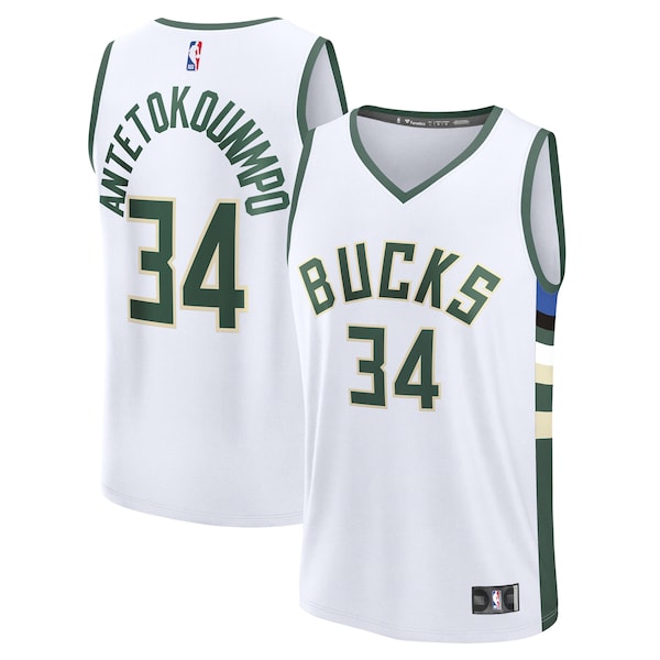 Giannis Antetokounmpo Milwaukee Bucks  Fast Break Replica Player Jersey - Association Edition - White