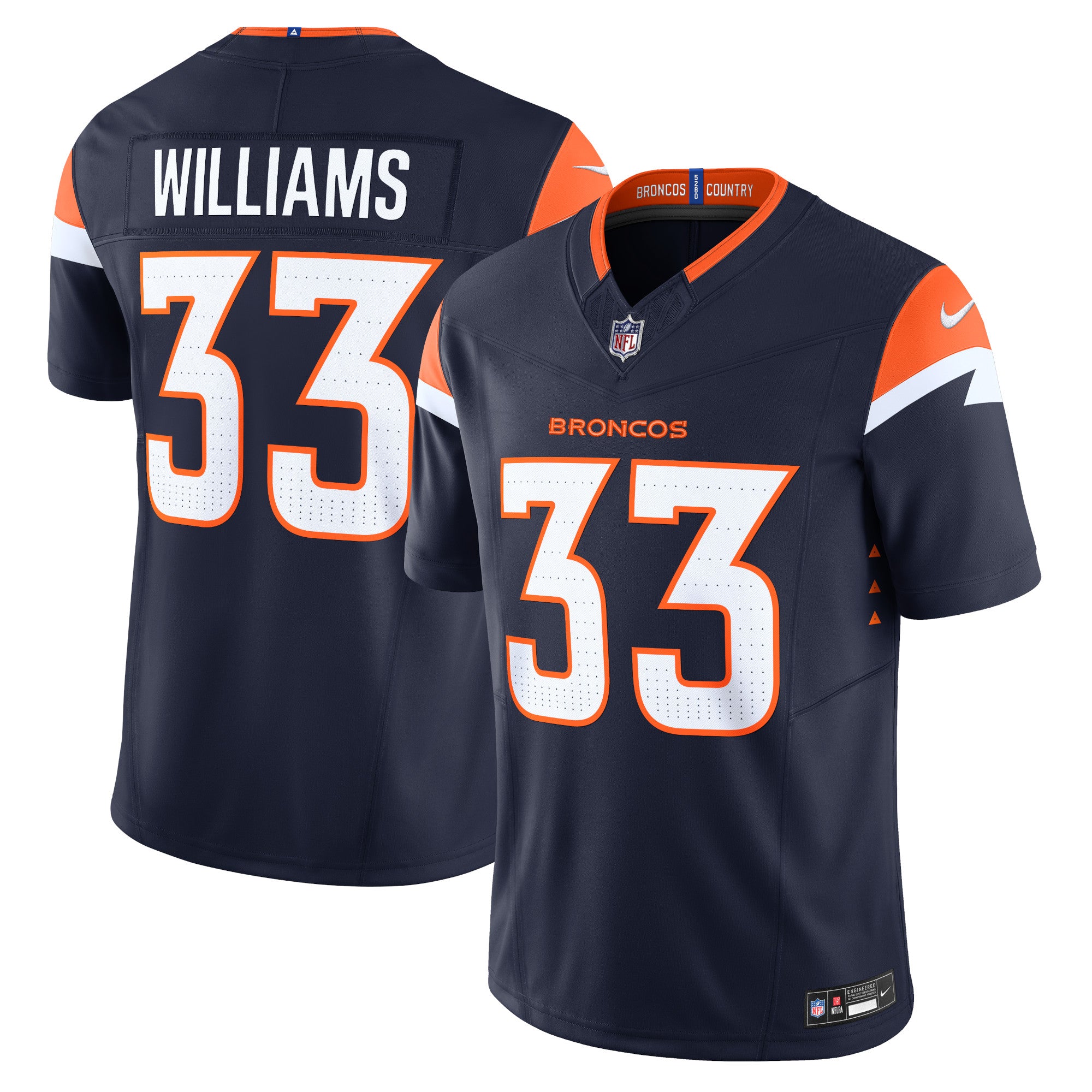 Javonte Williams Denver Broncos Nike Vapor F.U.S.E. Limited Jersey - Orange