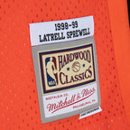 Latrell Sprewell New York Knicks 1998/99 Hardwood Classics Fadeaway Swingman Player Jersey - Orange/Black
