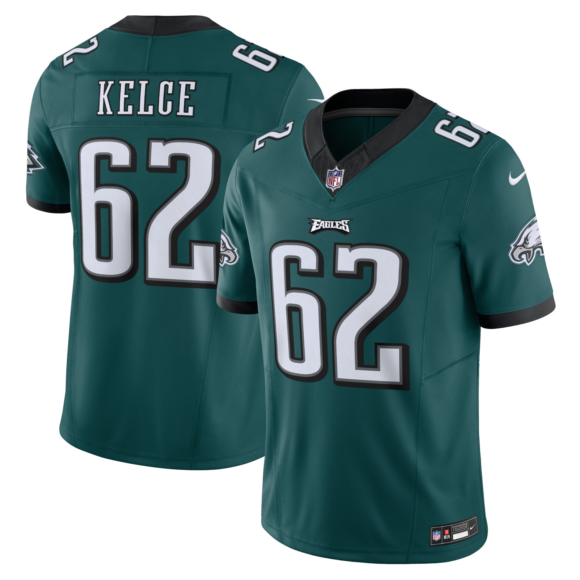 Jason Kelce Philadelphia Eagles Nike Vapor F.U.S.E. Limited Jersey - Kelly Green/Green